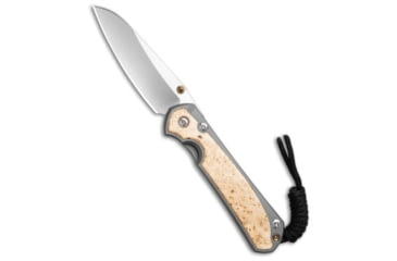 Image of Chris Reeve Knives Chris Reeve Small Sebenza 31 Glass Blasted Box Elder 2.99" SW, Gray/Wood, CPM MagnaCut, adult, BHQ-146013