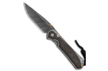 Image of Chris Reeve Knives Small Sebenza 31 Folding Knife, 2.94in, Damascus, Drop Point Blade, Wood, Wood Handle, Bog Oak, Double Lug, Wood/Black, 6.875 inch, BHQ-135695