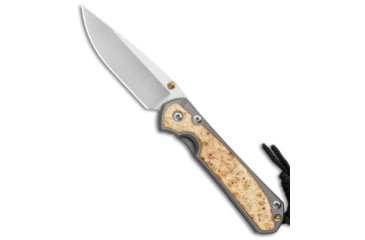 Image of Chris Reeve Knives Small Sebenza 31 Folding Knife, 2.94in, CPM S45VN, Drop Point Blade, Wood, Wood Handle, Box Elder Double Lug, Wood/Gray, 6.875 inch, BHQ-98999