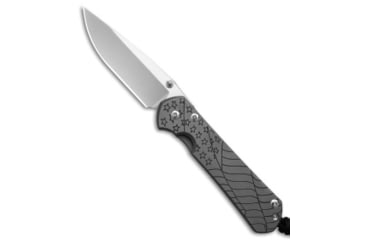 Image of Chris Reeve Knives Small Sebenza 31 Folding Knife, 2.94in, CPM MagnaCut, Drop Point Blade, Titanium, Gray Handle, Forever Flag, Gray/Gray, 6.88 inch, BHQ-140511