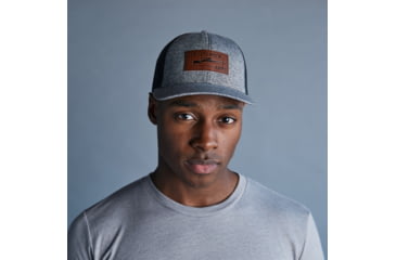 Image of Christensen Arms Leather Patch Cap, Grey/Black, One Size, 720-00002-07