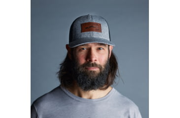 Image of Christensen Arms Leather Patch Cap, Grey/Black, One Size, 720-00002-07