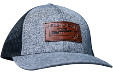 Image of Christensen Arms Leather Patch Cap, Grey/Black, One Size, 720-00002-07