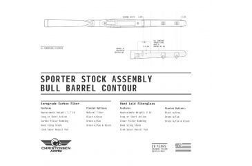 Image of Christensen Arms Ridgeline Sporter Fiberglass Rifle Stock, Carbon Fiber Right Hand Channel CA11142-1-1-1-12