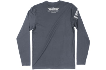 Image of Christensen Arms White Topo Map Design Long Sleeve - Men's, Large, Solid Indigo, 720-00141-02