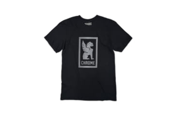 Image of Chrome Industries Logo Tee Short Sleeve - Men's, Black Reflective, 2XL, AP-530-BKRF-NA-XXL