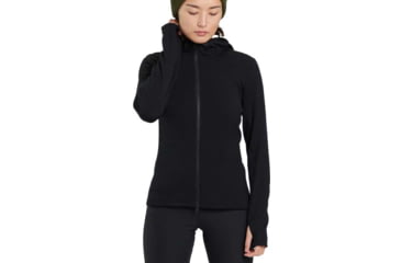 Image of Chrome Industries Womens Merino Cobra 3.0 Hoodie 1BB7A48F, Black, XL, AP-467-BK-NA-XL