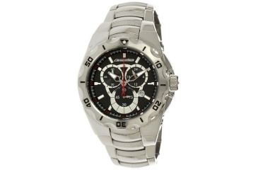 Image of Chronotech Active 7922 Men's Watch - Chrome Stainless Steel Band, Black Face Ct.7922m/02m