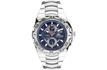 Image of Chronotech Active 7935 Men's Watch - Stainless Steel Band, Blue Face Ct.7935cm/43m