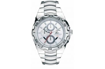 Image of Chronotech Active 7935 Men's Watch - Silver Band, White Face Ct.7935cm/46m