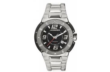 Image of Chronotech Active Prive Men's Watch - Stainless Steel Band, Black Face Ct.7977m/02m