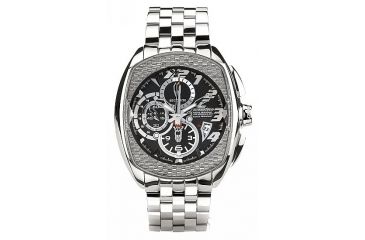 Image of Chronotech Active 7025  Watch - Silver Stainless Steel Band, Black Face Ct.7025m/02m