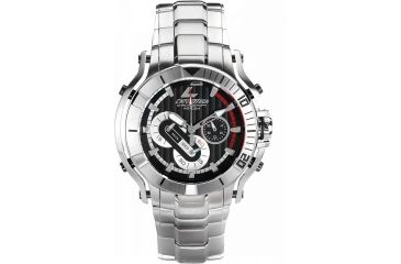 Image of Chronotech Active 7108  Watch - Stainless Steel Band, Black Face Ct.7108m/02m