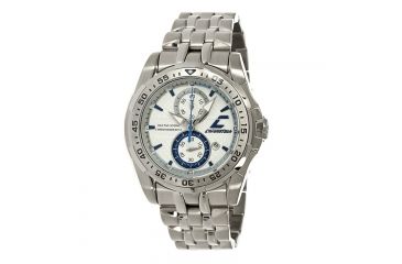 Image of Chronotech Active 7109  Watch - Stainless Steel, Blue Markers Band, White Face Ct.7109m/08m