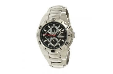 Image of Chronotech Active 7935  Watch - Chrome Stainless Steel Band, Black Face Ct.7935cm/42m