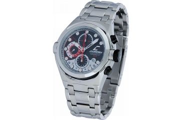 Image of Chronotech Active 7991  Watch - Chrome Stainless Steel Band, Black Face Ct.7991m/02m