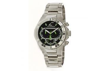 Image of Chronotech Active Metal Gear 7141  Watch - Stainless Steel Band, Lime Hands, Black Face Ct.7141m/05m