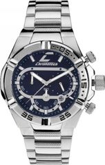 Image of Chronotech Active Metal Gear 7141  Watch - Stainless Steel Band, Navy Face Ct.7141m/03m