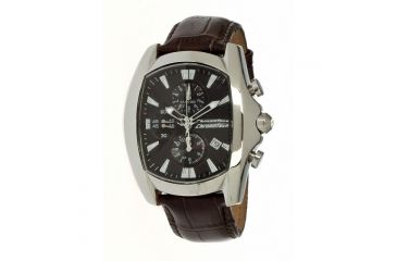 Image of Chronotech Prisma First 7106  Watch - Brown Band, Silver/Black Face Ct.7106m/05