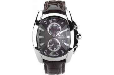 Image of Chronotech Reloaded 7024 M62  Watch - Brown Band, Silver/Black Face Ct.7024m/62