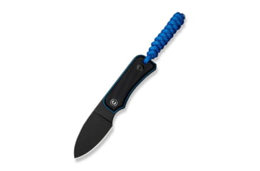 Image of CIVIVI Baby Banter Fixed Blade Knife, 2.39 in, Nitro-V Steel Black Stonewashed Blade, Drop Point Blade, G10 Black/Blue Handle, C23045-1