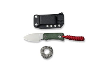 Image of CIVIVI Baby Banter Fixed Blade Knife, 2.39 in, Nitro-V Steel Stonewashed Blade, Drop Point Blade, Canvas Micarta Green Handle, C23045-2