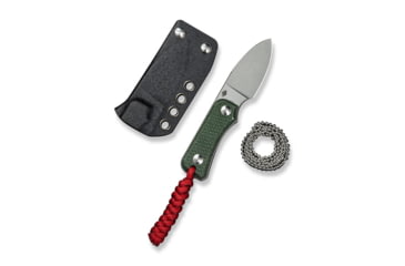 Image of CIVIVI Baby Banter Fixed Blade Knife, 2.39 in, Nitro-V Steel Stonewashed Blade, Drop Point Blade, Canvas Micarta Green Handle, C23045-2