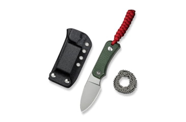 Image of CIVIVI Baby Banter Fixed Blade Knife, 2.39 in, Nitro-V Steel Stonewashed Blade, Drop Point Blade, Canvas Micarta Green Handle, C23045-2