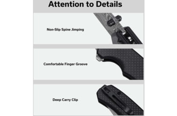 Image of CIVIVI Button Lock Brazen Flipper &amp; Thumb Stud Knife Twill Carbon Fiber Overlay On Black G10 Handle 3.46inch Damascus Blade