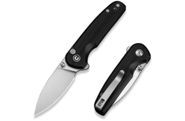 Image of CIVIVI Mini Shakan Folding Knife, 2.48 in, Nitro V Steel, Drop Point Blade, Black Aluminum Handle, C20052F-1