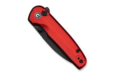Image of CIVIVI Mini Shakan Flipper &amp; Thumb Stud &amp; Button Lock Knife Ripple Patterned Red Aluminum Handle 2.48inch Black Stonewashed Nitro-v Blade