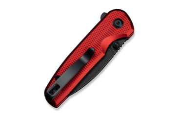 Image of CIVIVI Mini Shakan Flipper &amp; Thumb Stud &amp; Button Lock Knife Ripple Patterned Red Aluminum Handle 2.48inch Black Stonewashed Nitro-v Blade