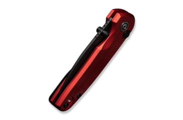 Image of CIVIVI Mini Shakan Flipper &amp; Thumb Stud &amp; Button Lock Knife Ripple Patterned Red Aluminum Handle 2.48inch Black Stonewashed Nitro-v Blade