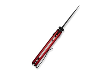 Image of CIVIVI Mini Shakan Flipper &amp; Thumb Stud &amp; Button Lock Knife Ripple Patterned Red Aluminum Handle 2.48inch Black Stonewashed Nitro-v Blade