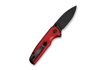Image of CIVIVI Mini Shakan Flipper &amp; Thumb Stud &amp; Button Lock Knife Ripple Patterned Red Aluminum Handle 2.48inch Black Stonewashed Nitro-v Blade