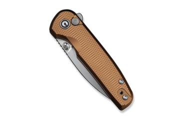 Image of CIVIVI Mini Shakan Folding Knife, 2.48 in, Nitro V Steel, Drop Point Blade, Coyote Brown Aluminum Handle, C20052F-3