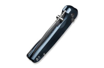 Image of CIVIVI Mini Shakan Folding Knife, 2.48 in, Damascus, Drop Point Blade, Blue Aluminum Handle, C20052F-DS1