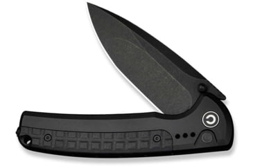 Image of CIVIVI Sentinel Strike II Folding Knife, 3.7in, Nitro-V Steel, Drop Point Blade, Black Aluminum Handle, C22025D-1