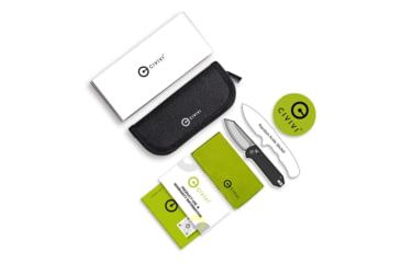 Image of CIVIVI Thumb Stud &amp; Crossbar Lock Knife Black Burlap Micarta Handle 2.88inch Black Stonewashed 14c28n Blade