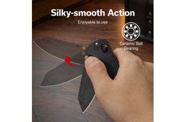 Image of CIVIVI Thumb Stud &amp; Crossbar Lock Knife Black Burlap Micarta Handle 2.88inch Black Stonewashed 14c28n Blade