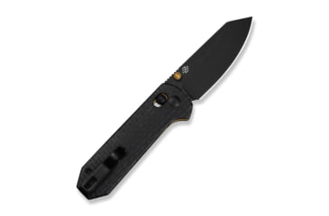 Image of CIVIVI Thumb Stud &amp; Crossbar Lock Knife Black Burlap Micarta Handle 2.88inch Black Stonewashed 14c28n Blade