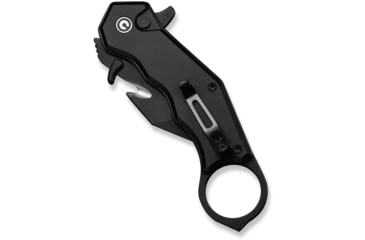 Image of CIVIVI Amaroq Flipper &amp; Thumb Stud &amp; Button Lock Knife Black Aluminum Handle 2.11inch Black Stonewashed Nitro-v Blade