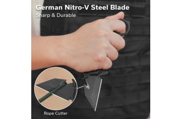 Image of CIVIVI Amaroq Flipper &amp; Thumb Stud &amp; Button Lock Knife Black Aluminum Handle 2.11inch Black Stonewashed Nitro-v Blade