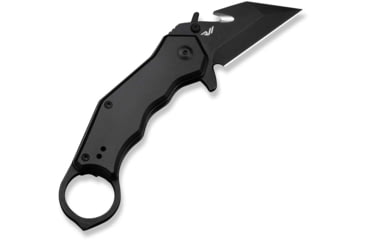 Image of CIVIVI Amaroq Flipper &amp; Thumb Stud &amp; Button Lock Knife Black Aluminum Handle 2.11inch Black Stonewashed Nitro-v Blade