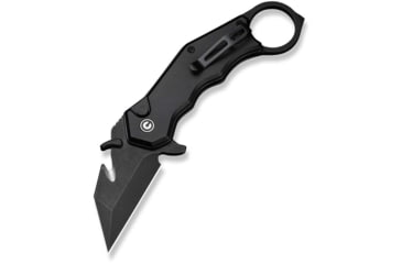 Image of CIVIVI Amaroq Flipper &amp; Thumb Stud &amp; Button Lock Knife Black Aluminum Handle 2.11inch Black Stonewashed Nitro-v Blade