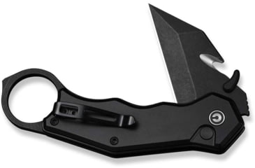 Image of CIVIVI Amaroq Flipper &amp; Thumb Stud &amp; Button Lock Knife Black Aluminum Handle 2.11inch Black Stonewashed Nitro-v Blade