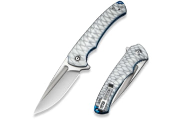 Image of CIVIVI Voidflare Flipper Knife Greyish White Resin Handle With Scale Pattern 2.92inch Satin Finished 14c28n Blade