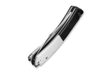 Image of CIVIVI Outlaw Muk Flipper &amp; Button Lock Knife Black &amp; White G10 Handle 3.47inch Satin Finished 14c28n Blade