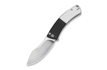 Image of CIVIVI Outlaw Muk Flipper &amp; Button Lock Knife Black &amp; White G10 Handle 3.47inch Satin Finished 14c28n Blade
