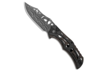 Image of Civivi CIVIVI Biophase Button Lock Knife Gray Aluminum/CF/Black G-10 3.5" Damascus, Black/Gray, Damascus, adult, BHQ-204686